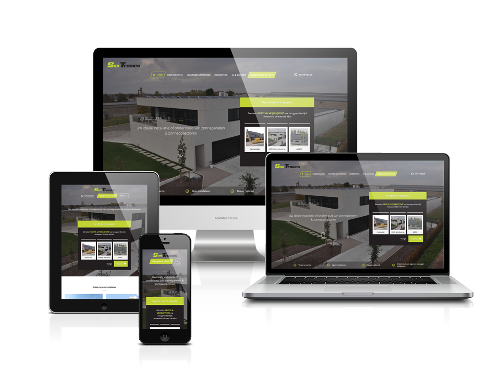 Responsive & adaptive website die rendeert